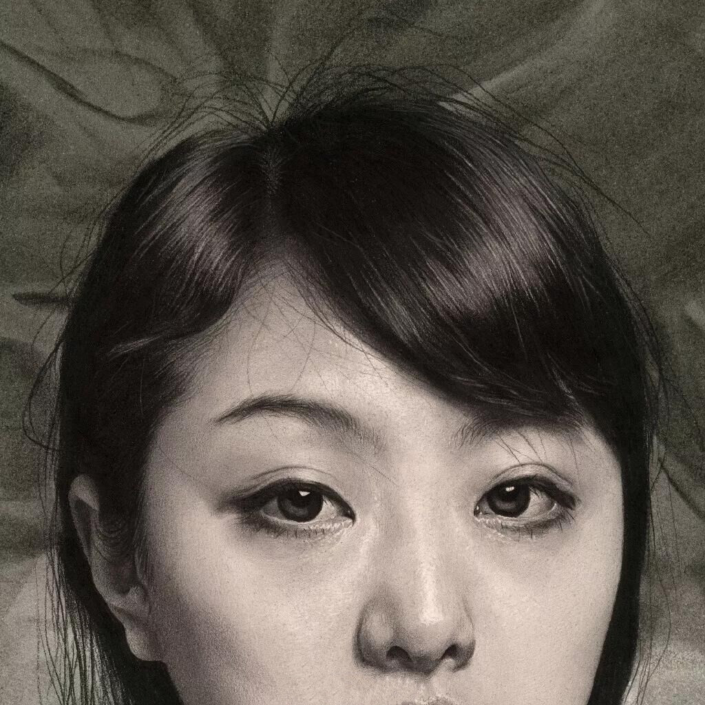 刘斌素描作品《芳华》