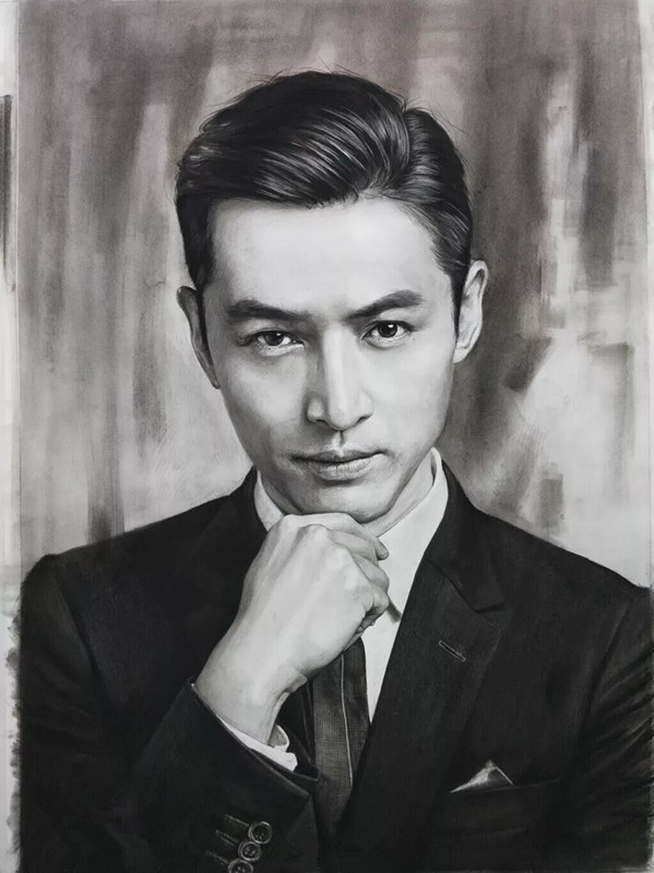 刘斌素描作品《胡歌》