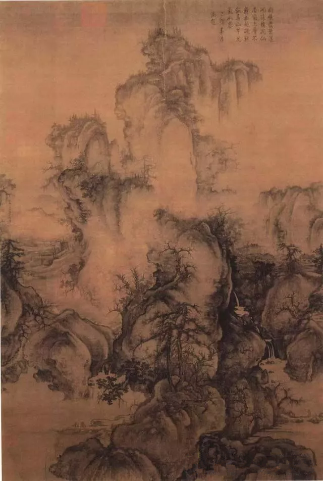 【郭熙国画山水画《早春图》】