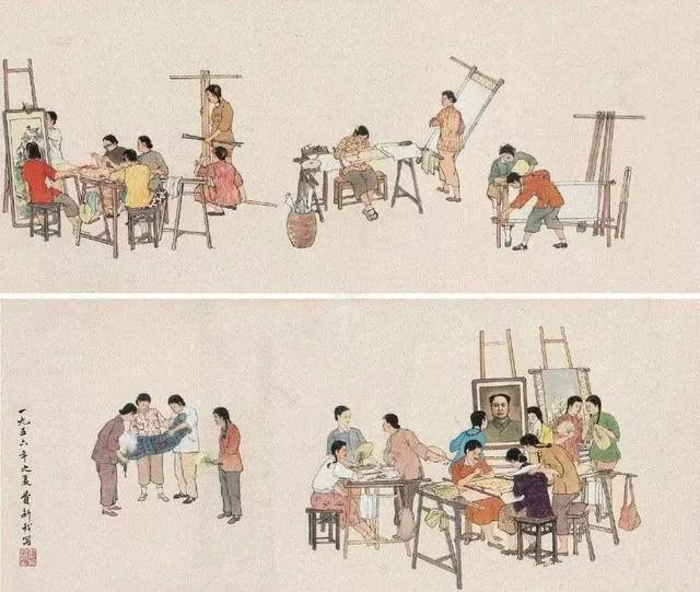 【费新我《刺绣图卷》（拍品）】