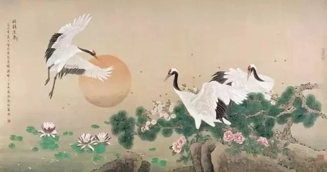 仙鹤的国画工笔画法