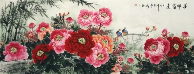 家居字画装饰风水10个讲究-国画牡丹图挂法