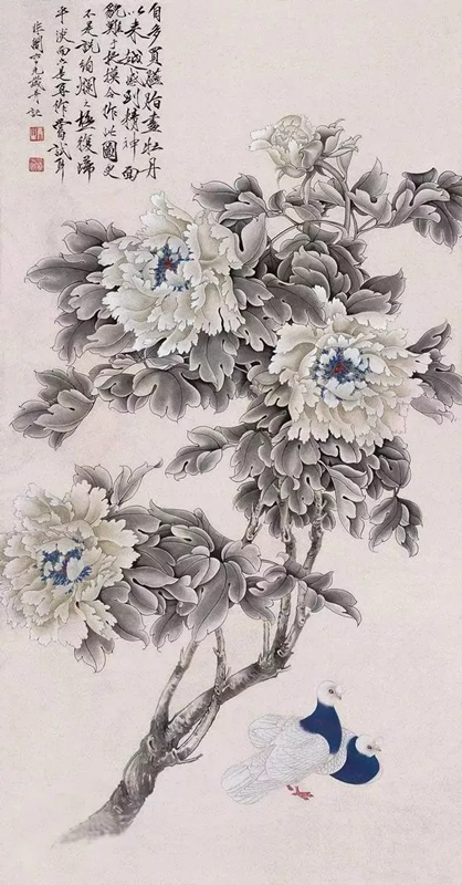 中国工笔花鸟画技法染色用墨用纸入门