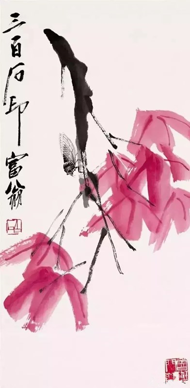 齐白石画的蝉【枫叶蝉】