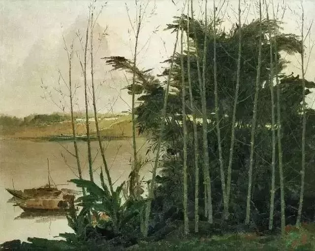 吴冠中作品 《漓江竹林》