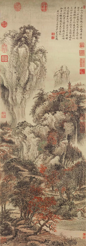 清 王翚 溪山红树图