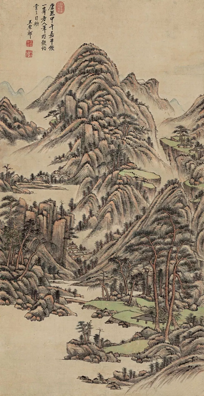 清 王原祁 仿一峰山水图