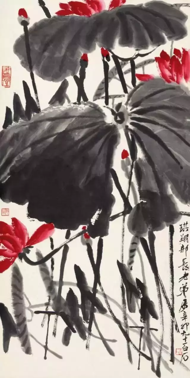 国画大师齐白石 荷花作品欣赏