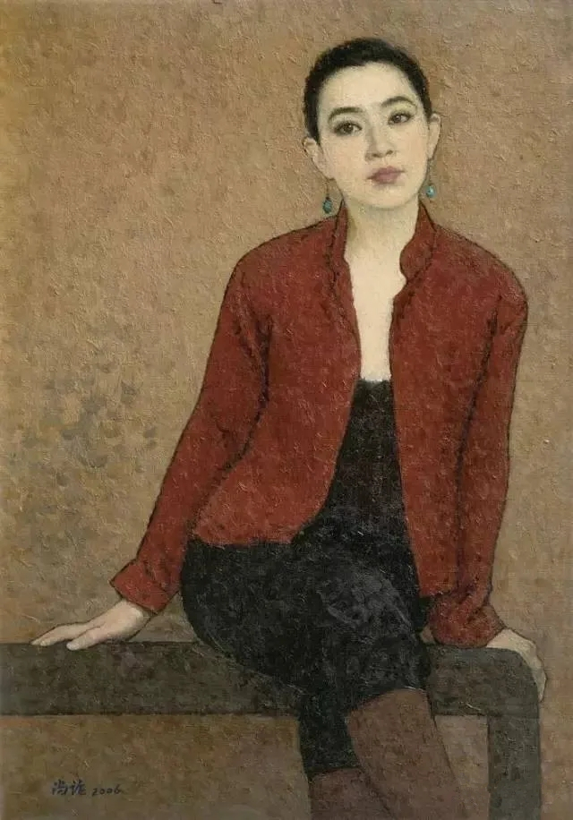 靳尚谊油画作品《陈曦肖像》
