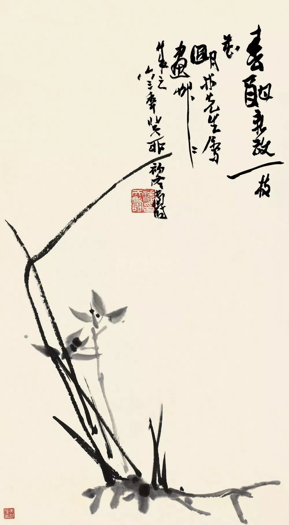 潘天寿作品《春酣》