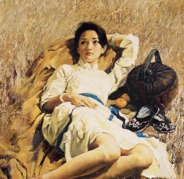 潘鸿海笔下的周迅人体油画