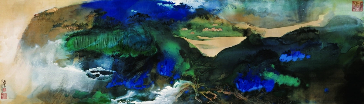 张大千《爱痕湖》